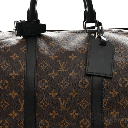 Louis Vuitton Monogram Macassar Keepall Bandouliere 55 7 of 10