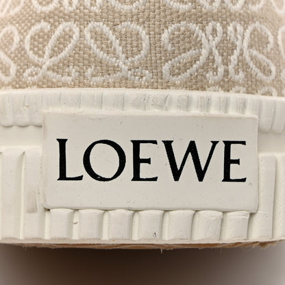 Loewe Jacquard Anagram Calfskin Flap Sneakers 38 Natural White 8 of 8