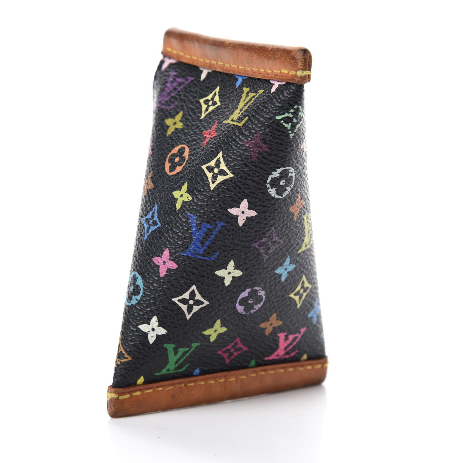 Louis Vuitton Monogram Multicolor Berlingot Coin Purse Black 3 of 6