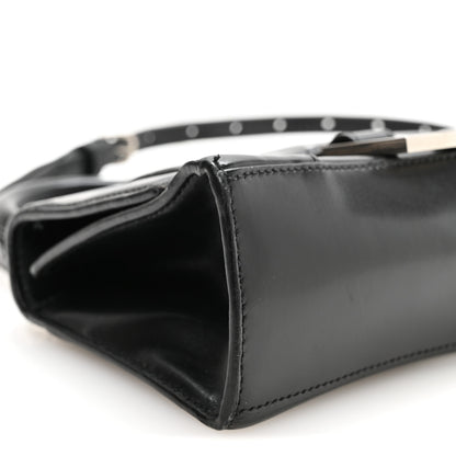 Balenciaga Box Calfskin Graffiti Logo Hourglass Top Handle Bag XS Black Silver 9 of 11