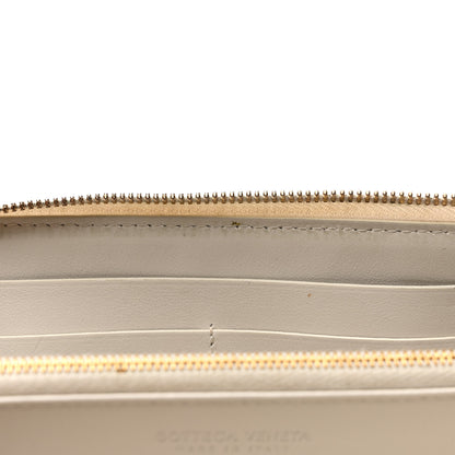 Bottega Veneta Nappa Maxi Intrecciato Zip Around Wallet White 9 of 10