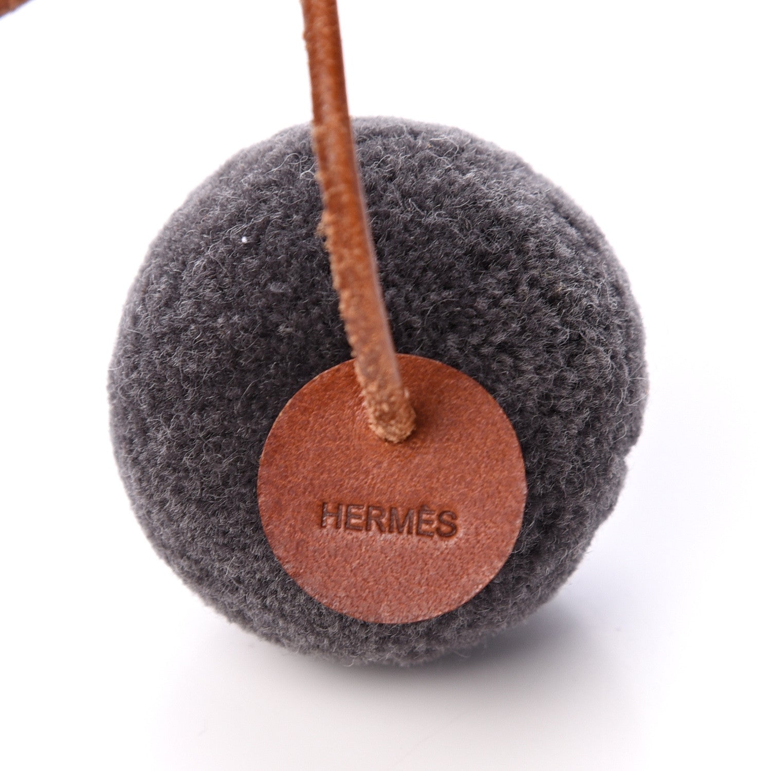 Hermes Wool Laine Et Cuir Pom Poms Bag Charm 3 of 6