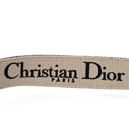 Christian Dior Canvas Embroidered Shoulder Strap Black 6 of 6