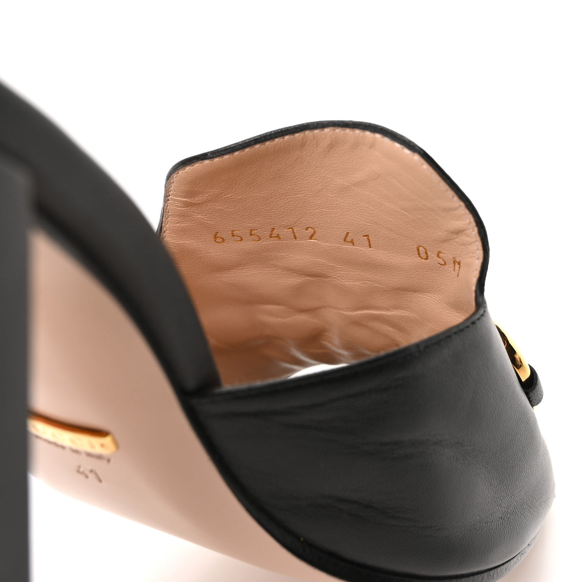 Gucci Nappa Horsebit 75mm Slide Sandals 41 Black 9 of 10