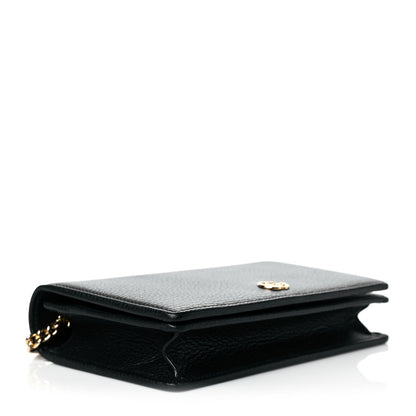 Gucci Calfskin Mini GG Marmont Chain Wallet Black 4 of 9