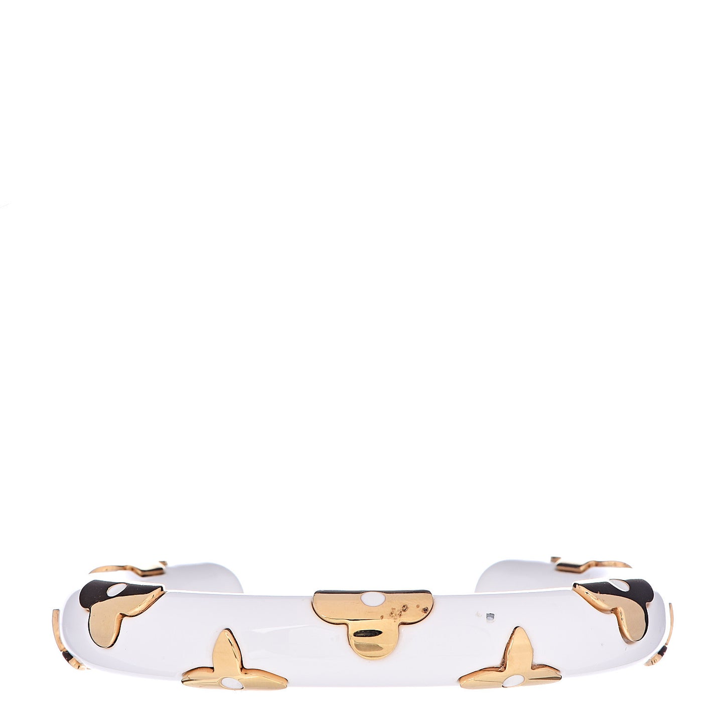 Resin Daily Monogram Bracelet M White