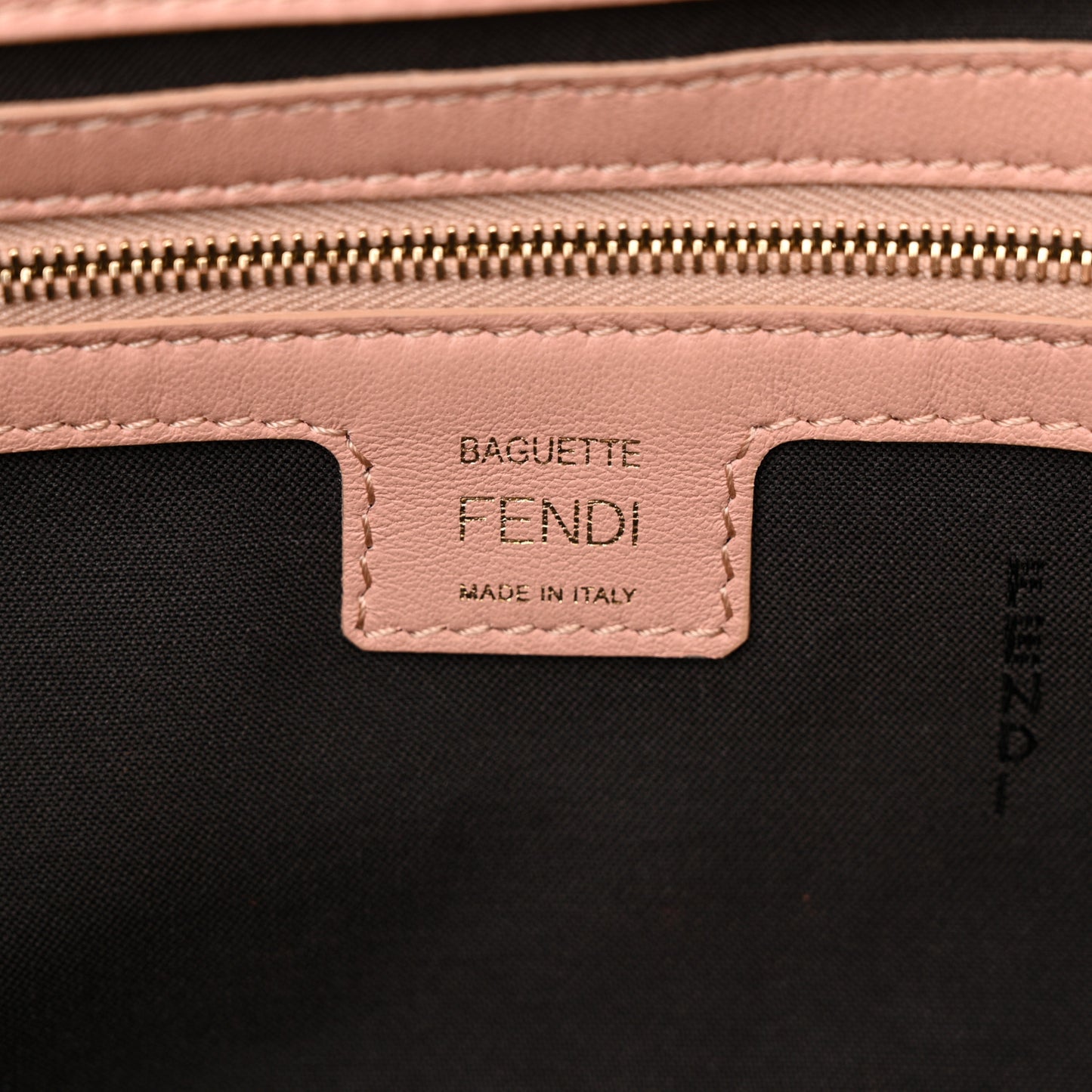 Nappa FF 1974 Embossed Baguette Rosa Bourbon