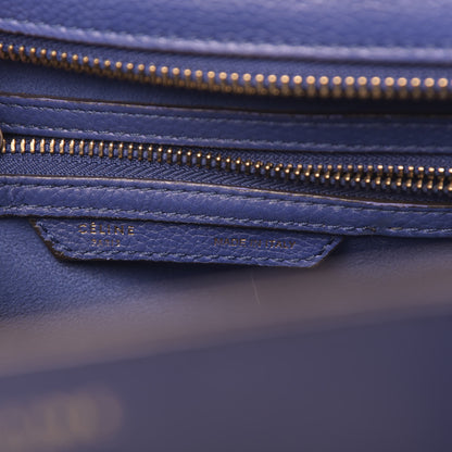 Celine Drummed Calfskin Mini Luggage Indigo 6 of 9