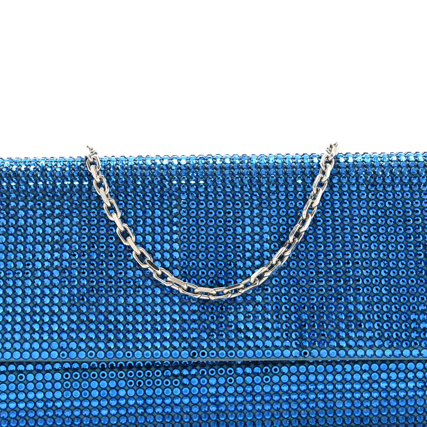 Judith Leiber Swarovski Crystal Fizzy Clutch Blue 8 of 12