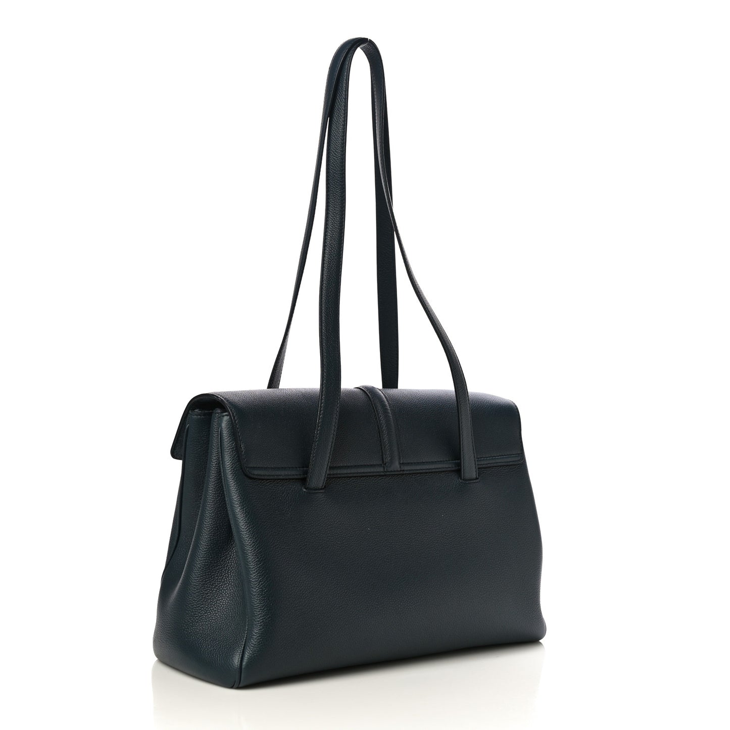 Supple Grained Calfskin Medium Soft 16 Bag Navy Blue
