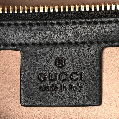 Gucci GG Supreme Monogram Bees Print Small Day Backpack Beige Oro Black 6 of 8