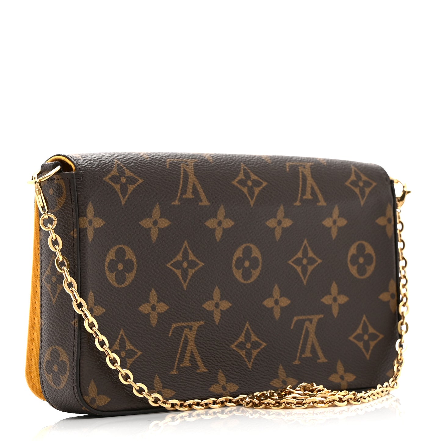 Monogram 2022 Christmas Animation New York Soho Pochette Felicie Chain Wallet Yellow