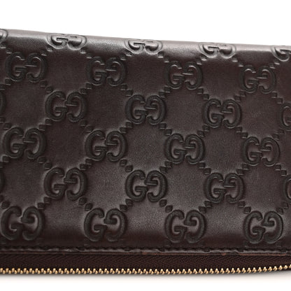 Gucci Guccissima GG Pierce Zip Around Wallet Dark Brown 10 of 11