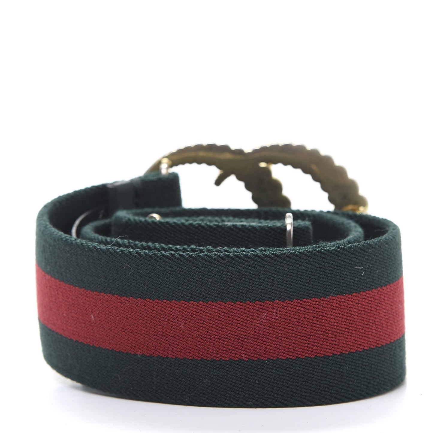 Canvas Torchon Double G Web Belt 70 28 Verde