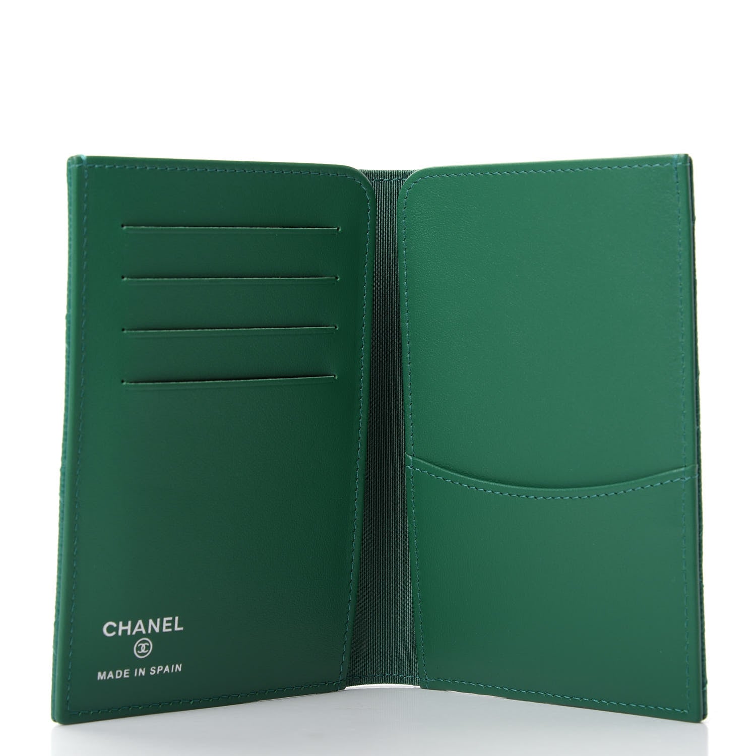 Chanel Caviar Quilted Passport Holder Green 5 of 7