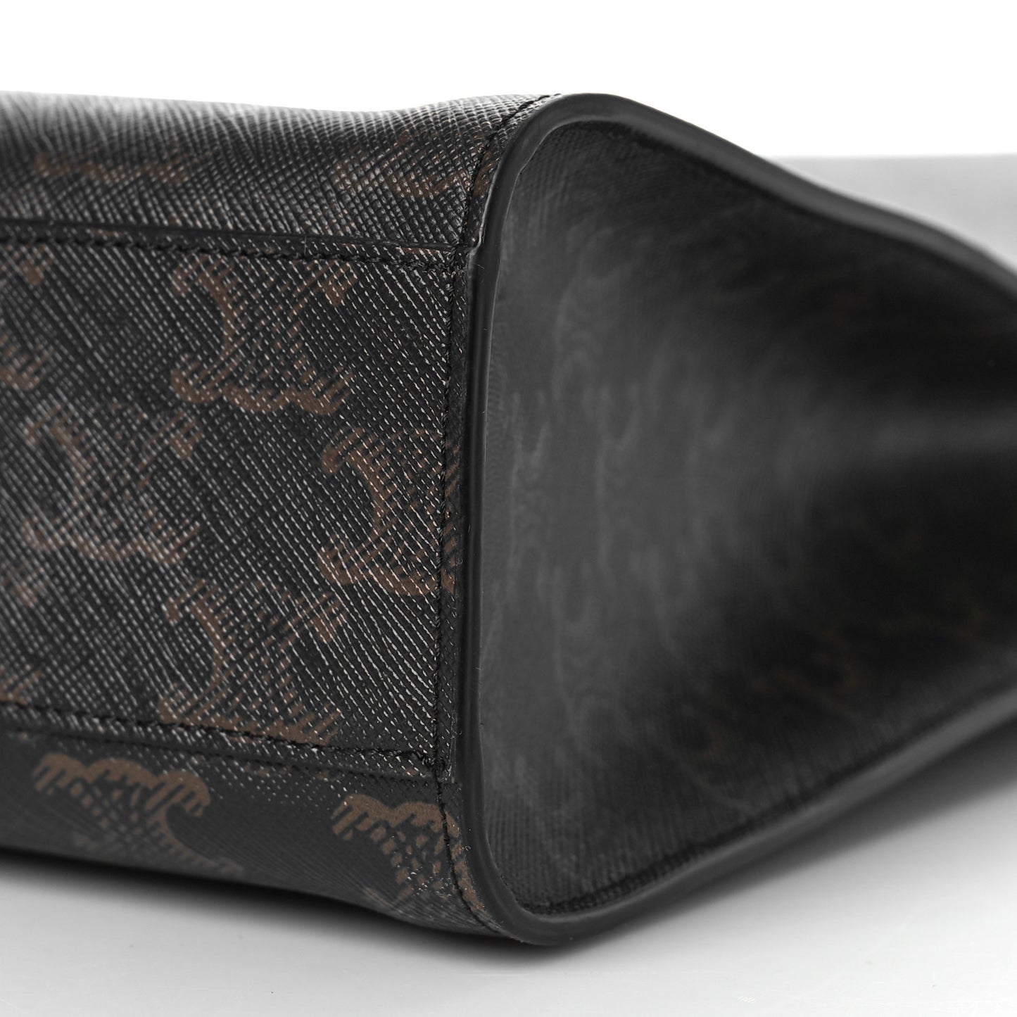 Triomphe Canvas Calfskin Medium Vertical Cabas Black