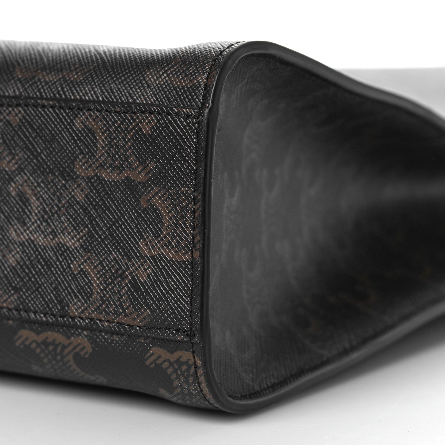 Celine Triomphe Canvas Calfskin Medium Vertical Cabas Black 6 of 6