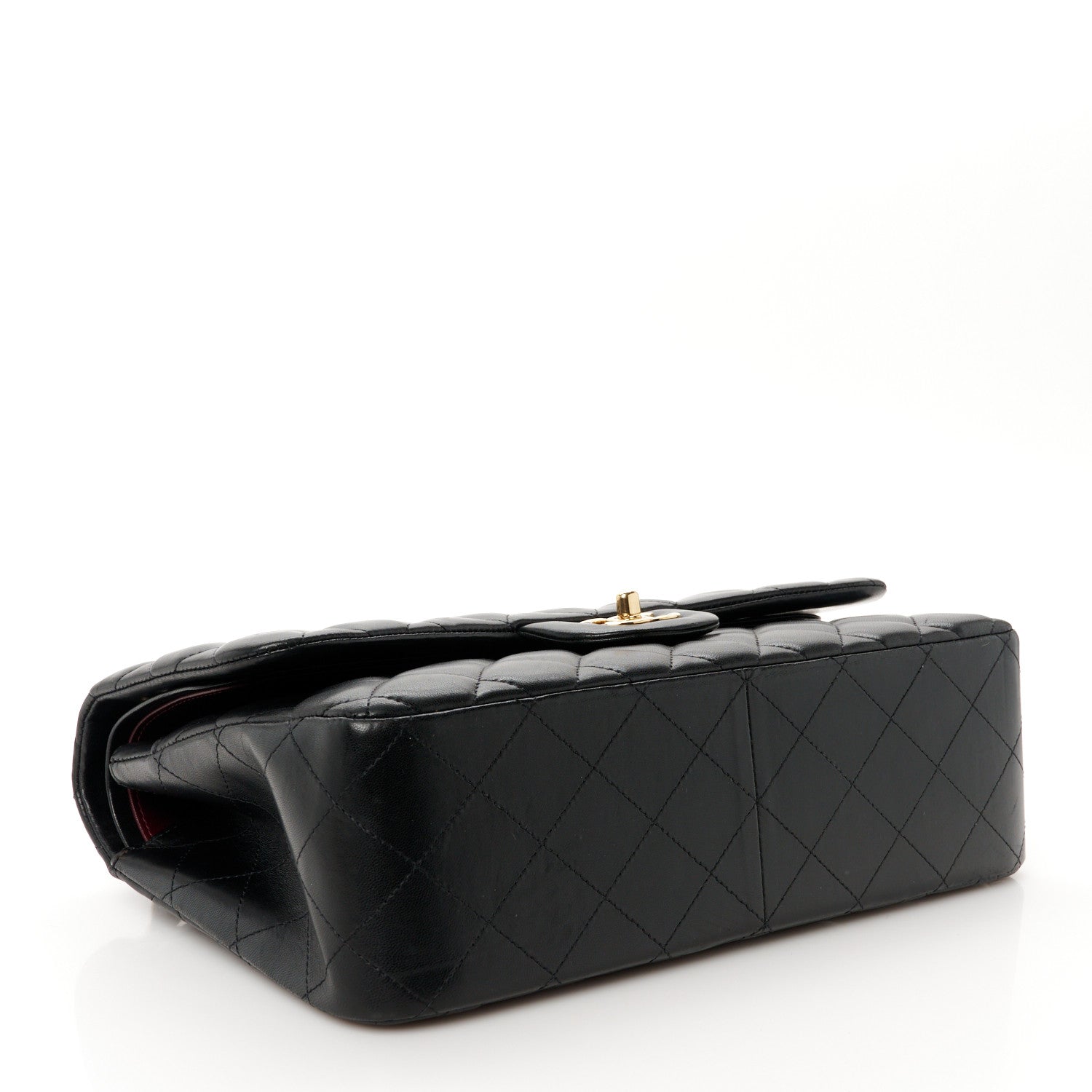 Chanel Lambskin Quilted Jumbo Double Flap Black 4 of 11