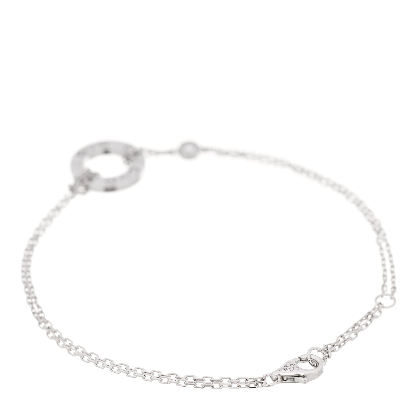18K White Gold Diamond LOVE Bracelet