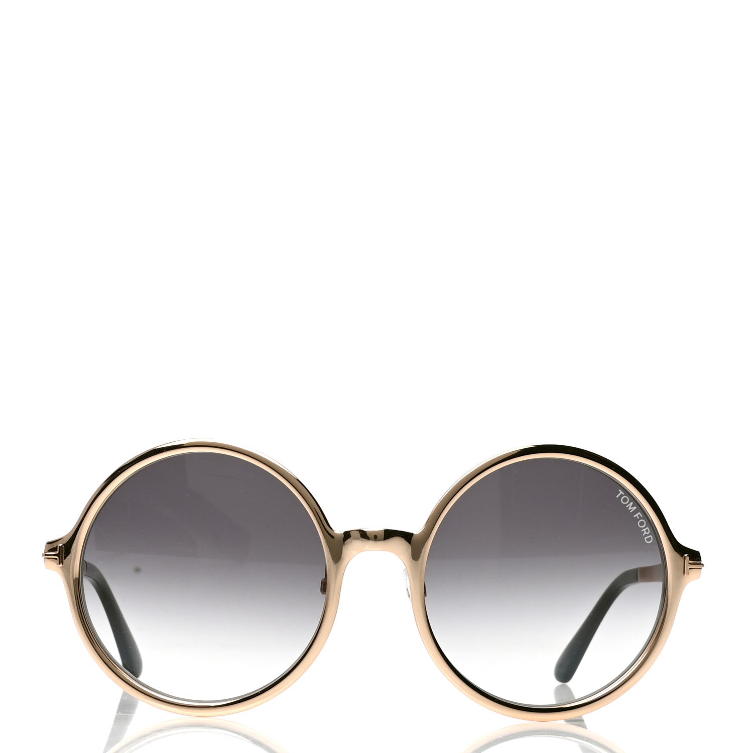 Tom Ford Round Ava 02 Sunglasses TF572 Gold 2 of 4