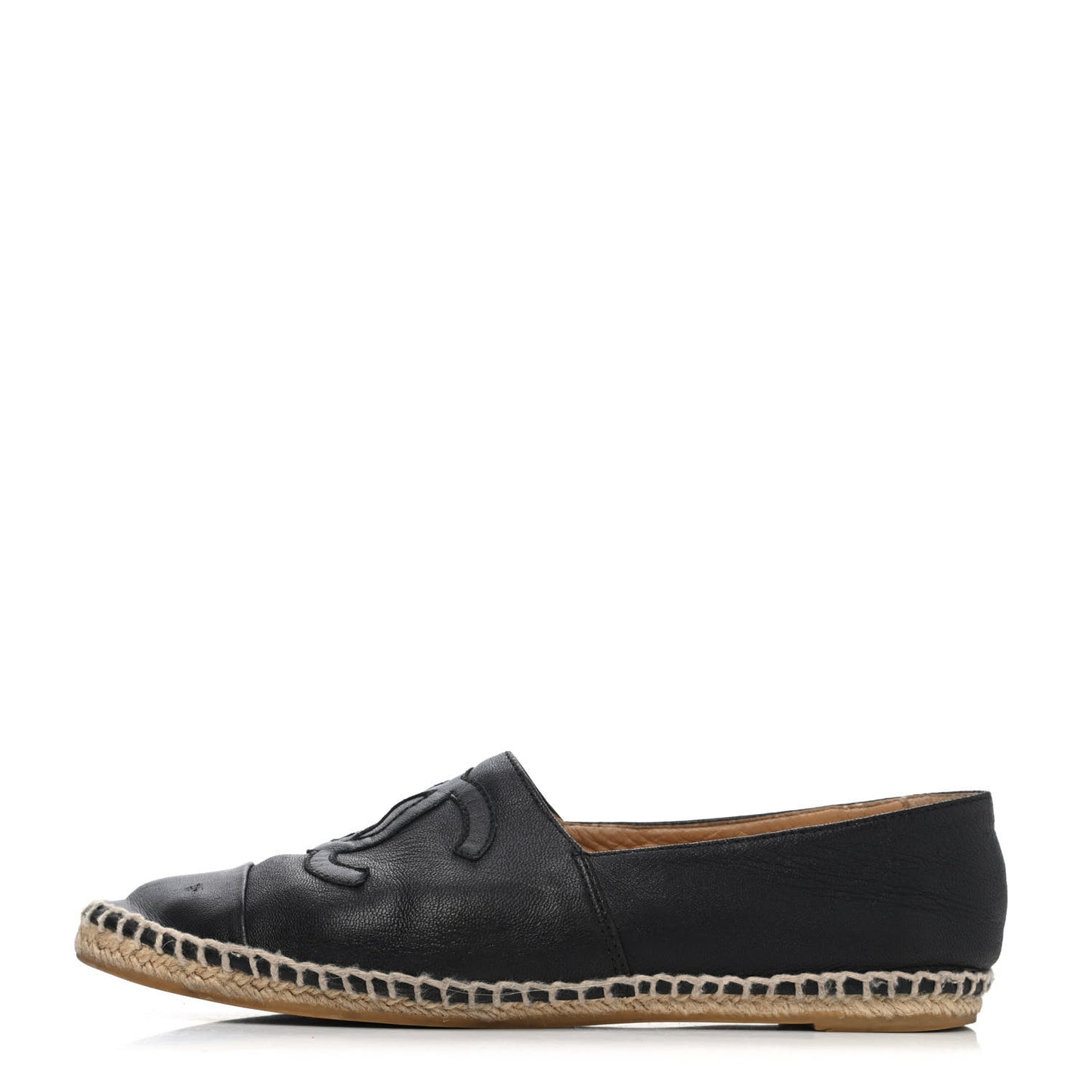 Lambskin CC Espadrilles 38 Black