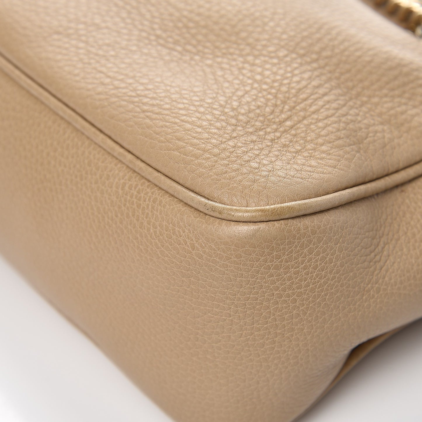 Pebbled Calfskin Small Soho Bowler Camelia