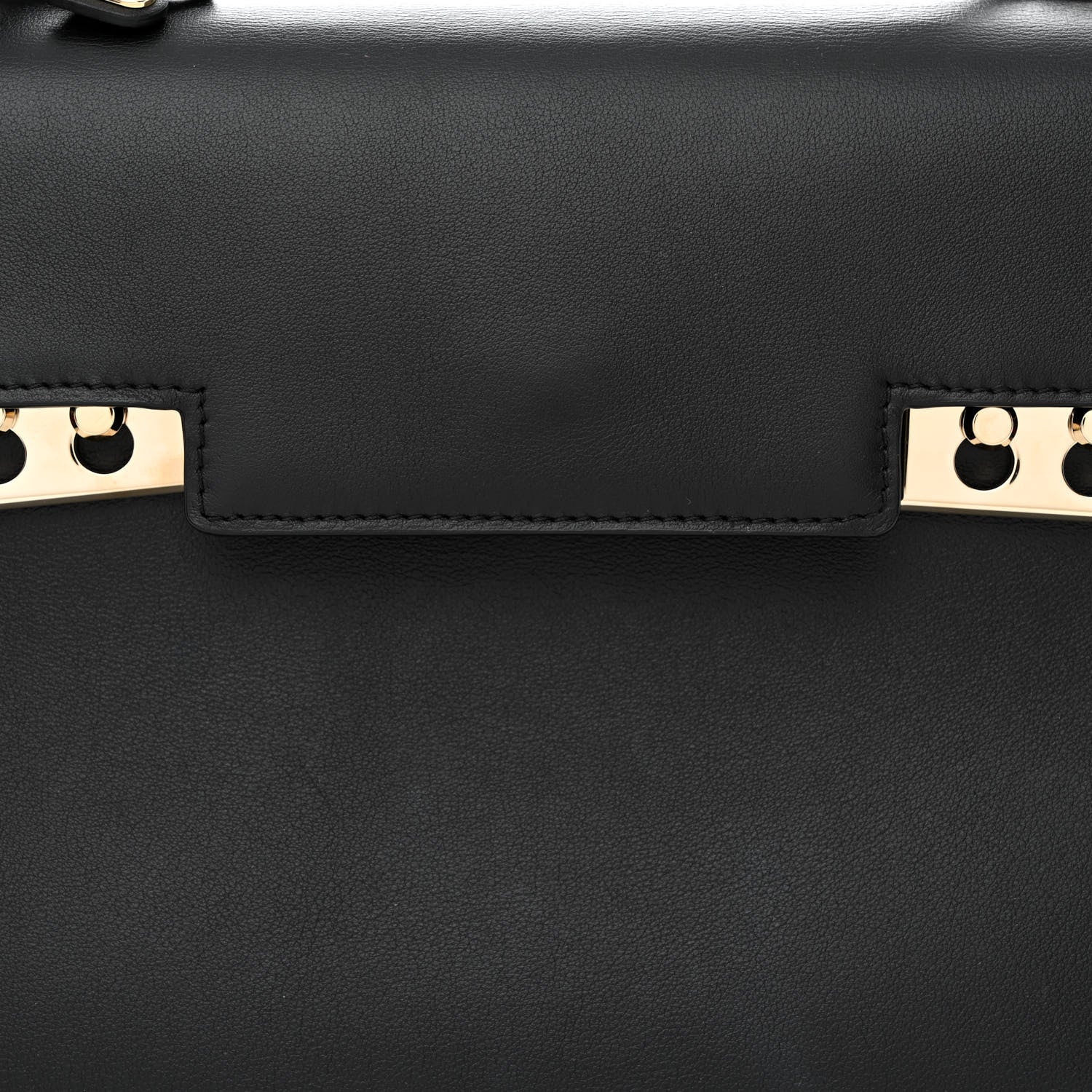 Delvaux Calfskin MM Tempete Satchel Black 9 of 11