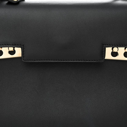 Delvaux Calfskin MM Tempete Satchel Black 9 of 11