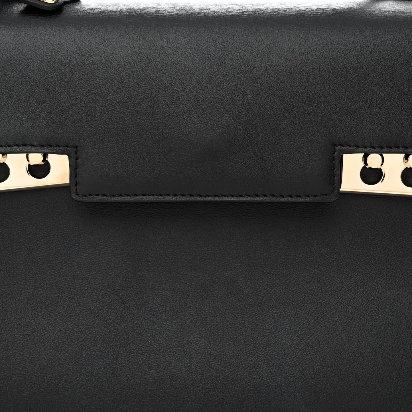 Calfskin MM Tempete Satchel Black