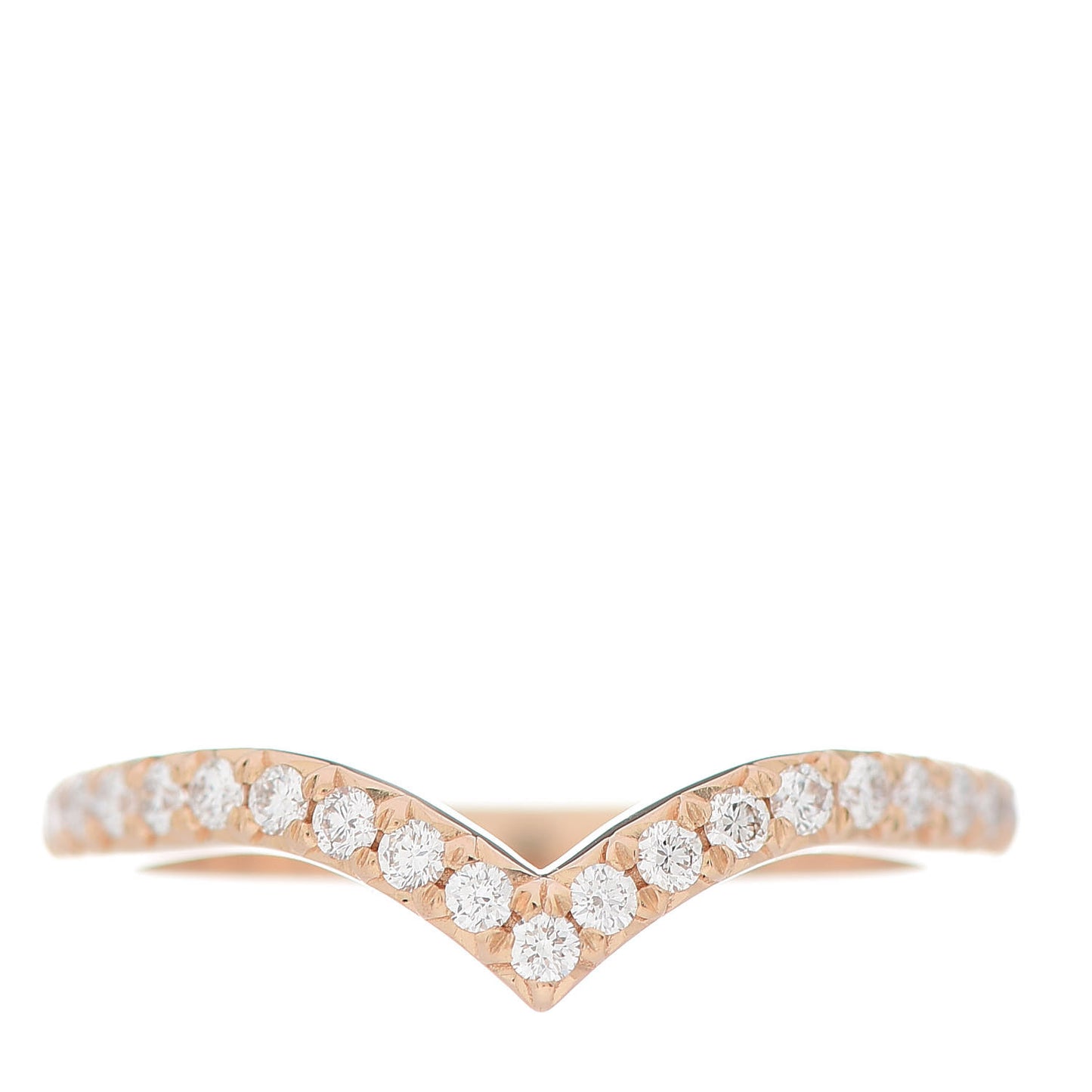 18K Rose Gold Diamond Soleste V Ring 49 5