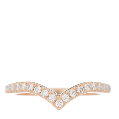 Tiffany 18K Rose Gold Diamond Soleste V Ring 49 5 1 of 5