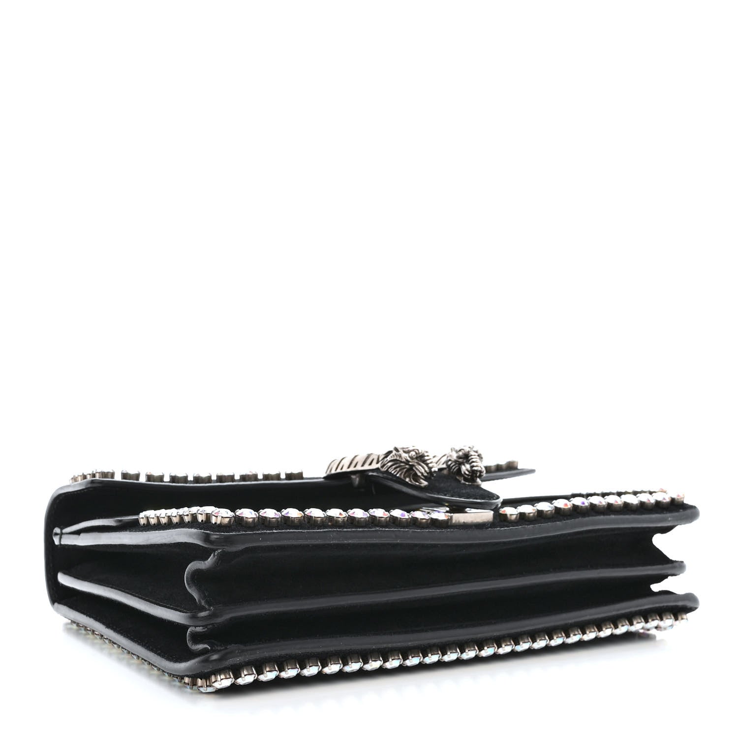 Gucci Suede Crystal Small Dionysus Shoulder Bag Black 4 of 10
