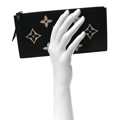 Louis Vuitton Empreinte Monogram Giant Crafty Pochette Felicie Zippered Insert Black 2 of 6