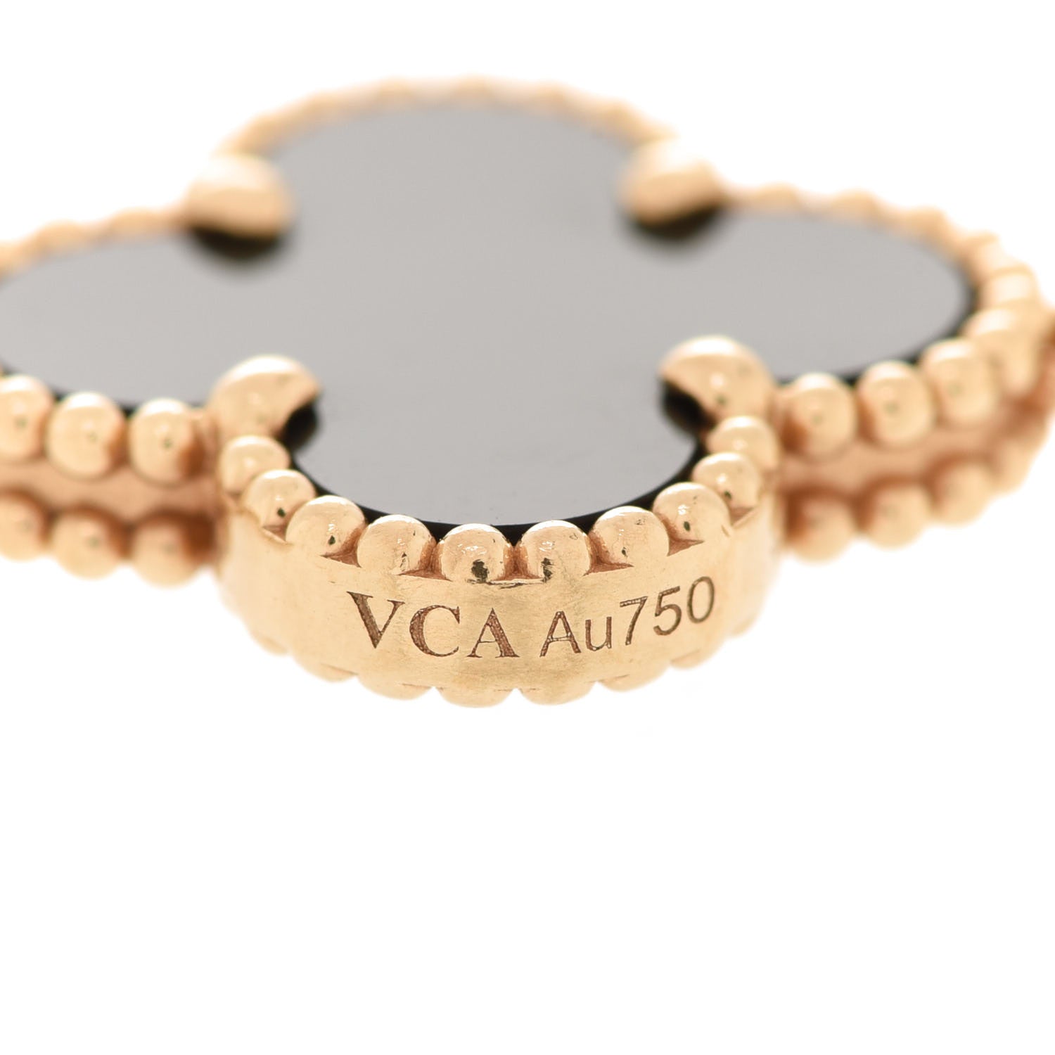 Van Cleef & Arpels 18K Yellow Gold Black Onyx 5 Motifs Vintage Alhambra Bracelet 4 of 7
