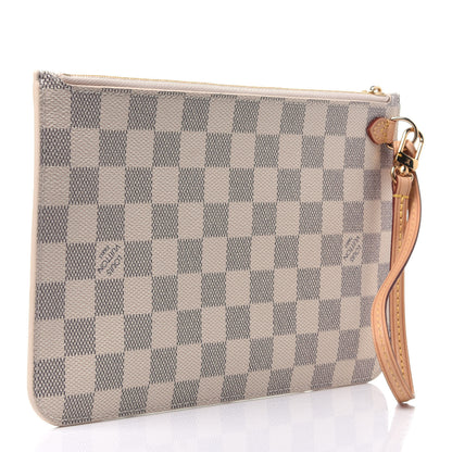 Louis Vuitton Damier Azur Neverfull MM GM Pochette 3 of 10