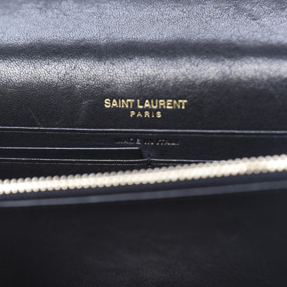 Saint Laurent Smooth Calfskin Classic Monogram Kate Heart Tassel Heart Chain Wallet Black 7 of 20