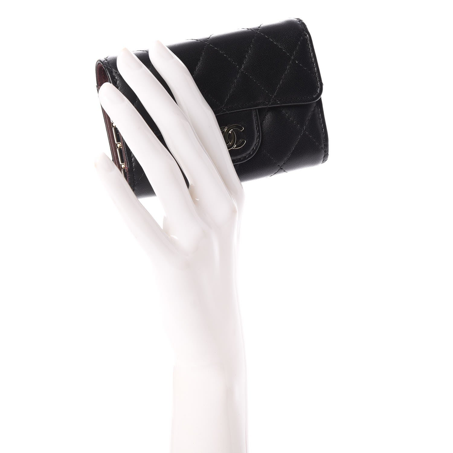 Chanel Lambskin Quilted 4 Key Holder Black 2 of 10
