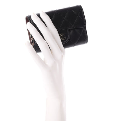 Chanel Lambskin Quilted 4 Key Holder Black 2 of 10