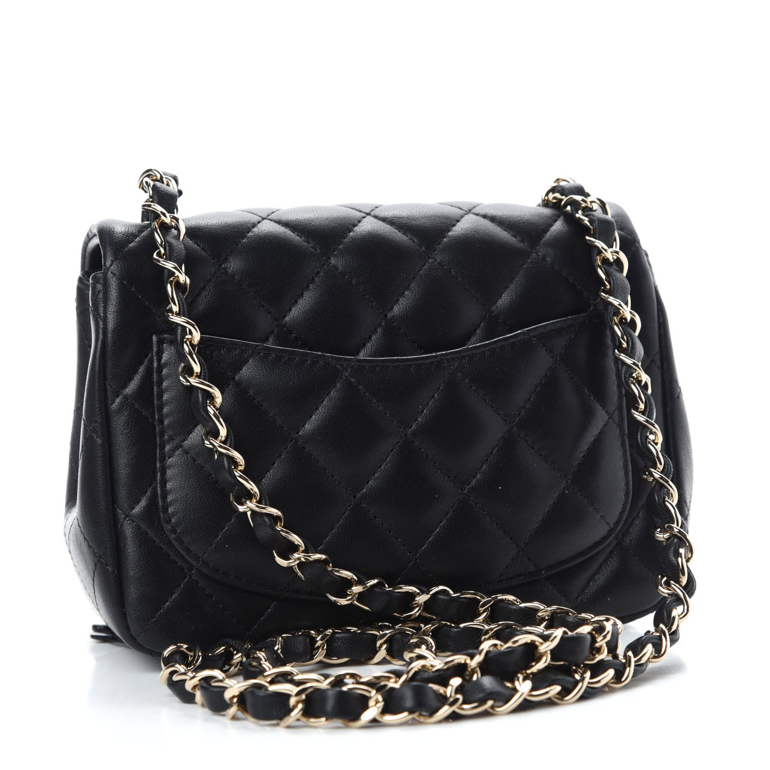 Chanel Lambskin Quilted Mini Square Flap Black 3 of 11