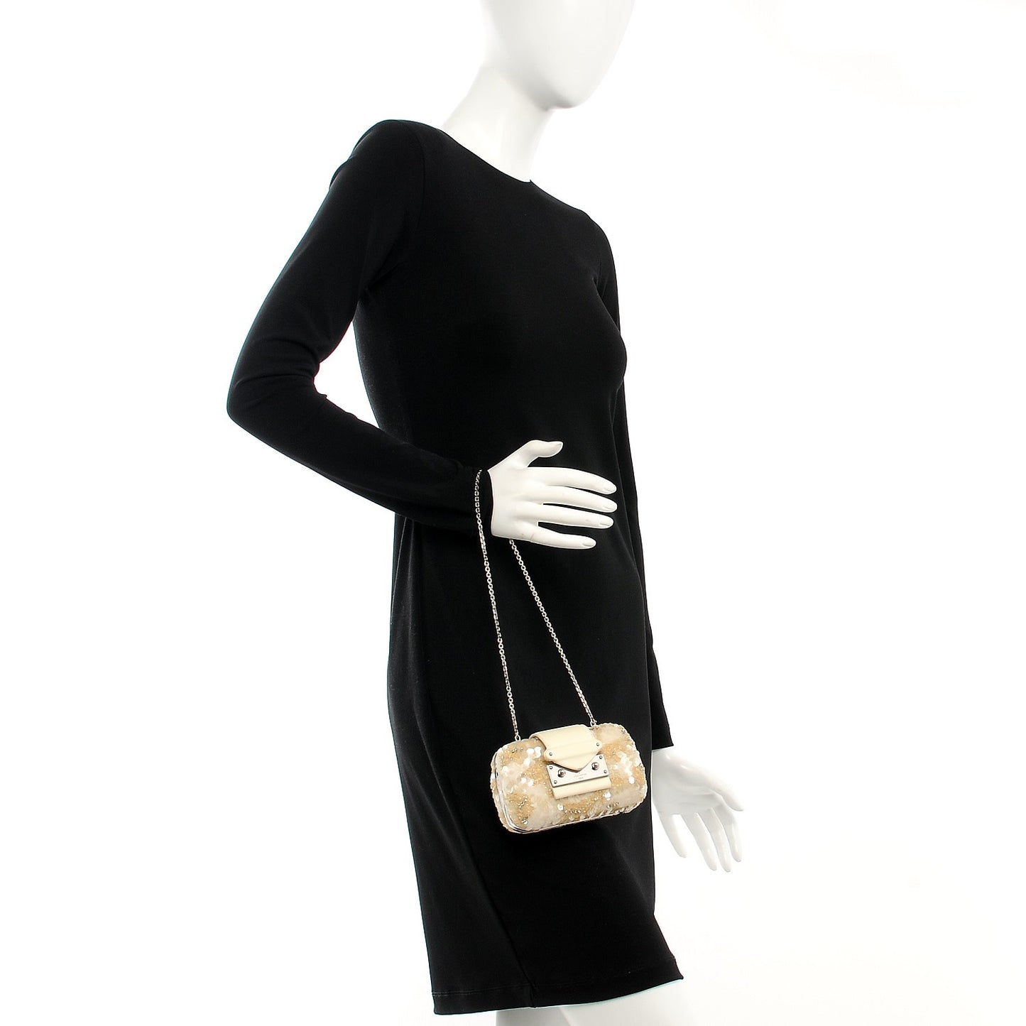 Sequin Petit Tresor Miniaudiere Clutch Yellow
