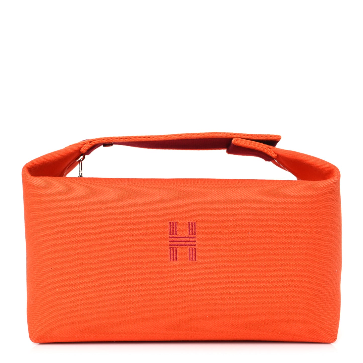 Canvas Large Bride-A-Brac Pouch Orange Feu Burgundy
