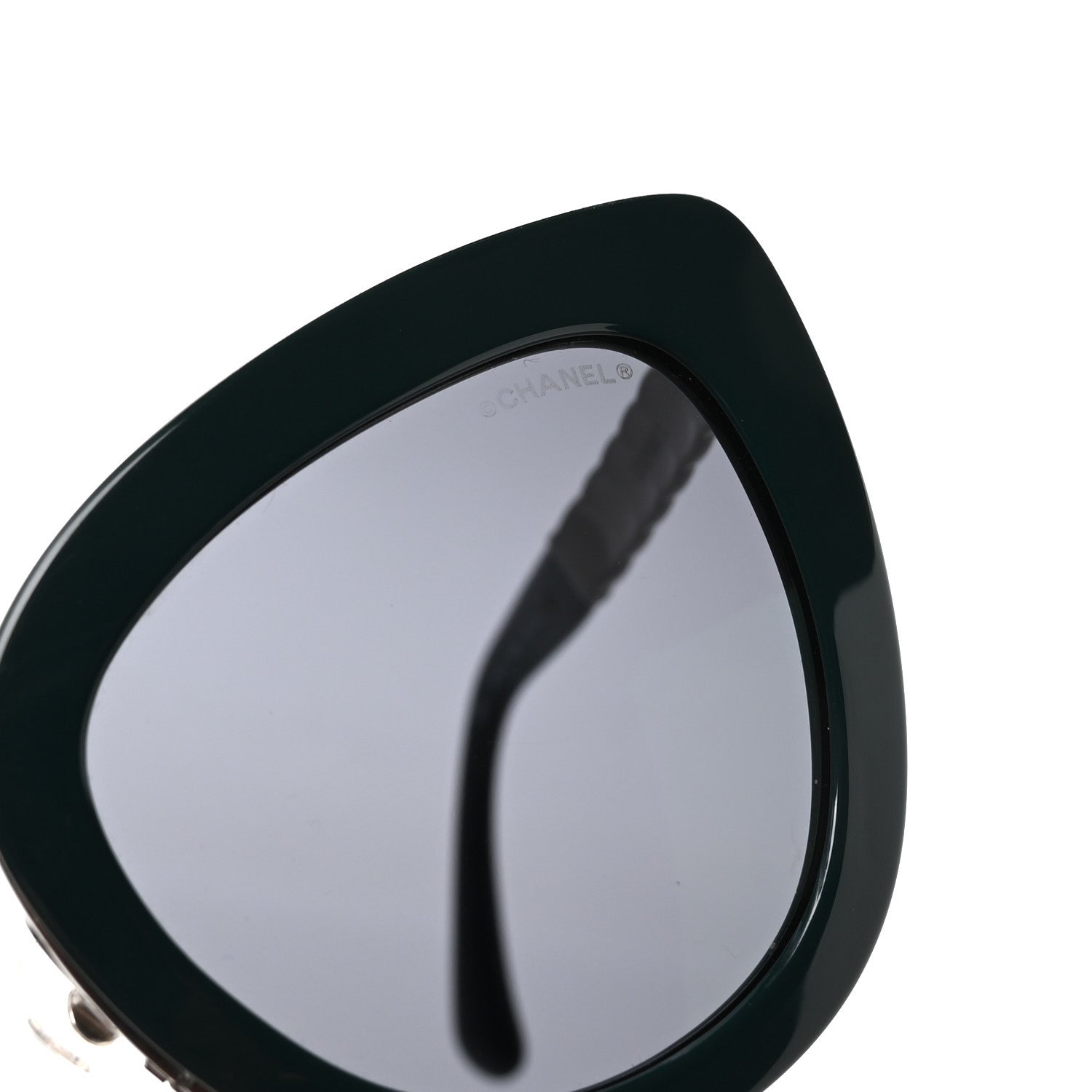 Chanel Cat Eye Quilted Sunglasses 5368 Green 7 of 8