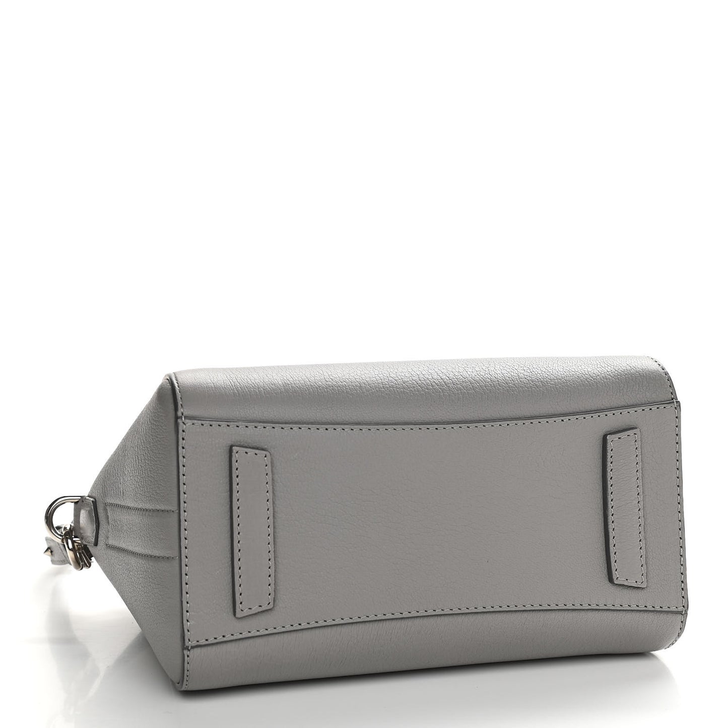 Sugar Goatskin Mini Antigona Pearl Grey