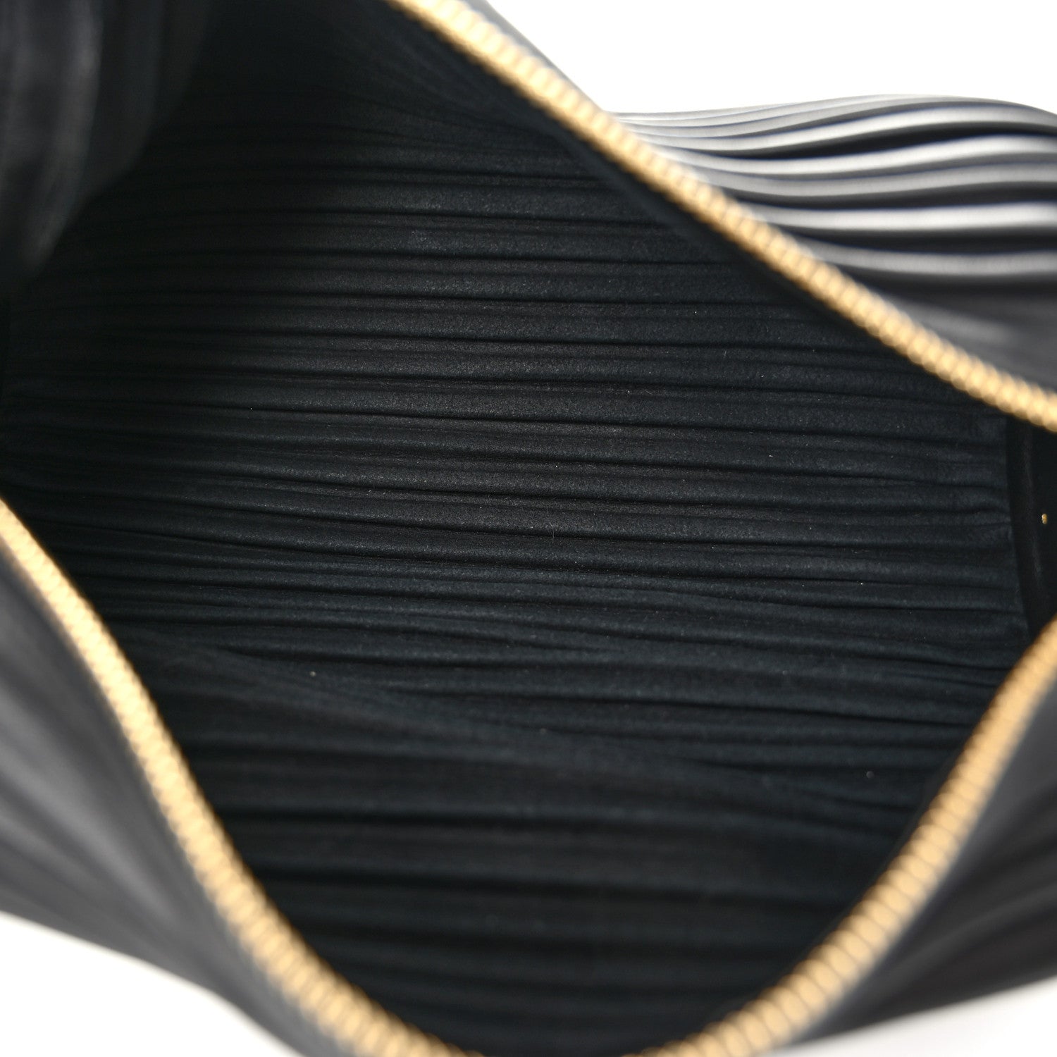 Loewe Lambskin Pleated Bracelet Pouch Shoulder Bag Black 5 of 9