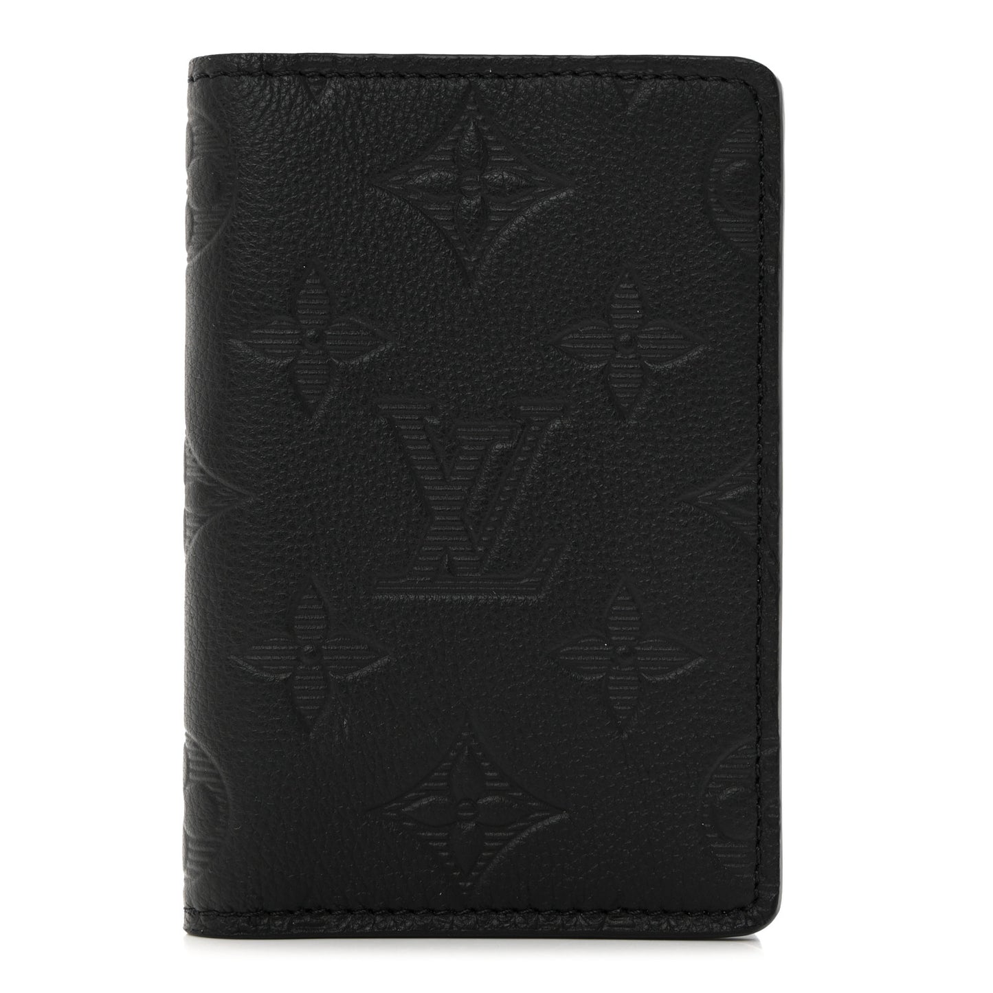 Calfskin Monogram Shadow Pocket Organizer Black