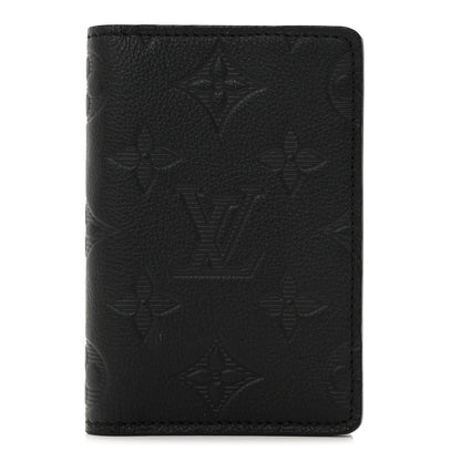 Louis Vuitton Calfskin Monogram Shadow Pocket Organizer Black 1 of 6
