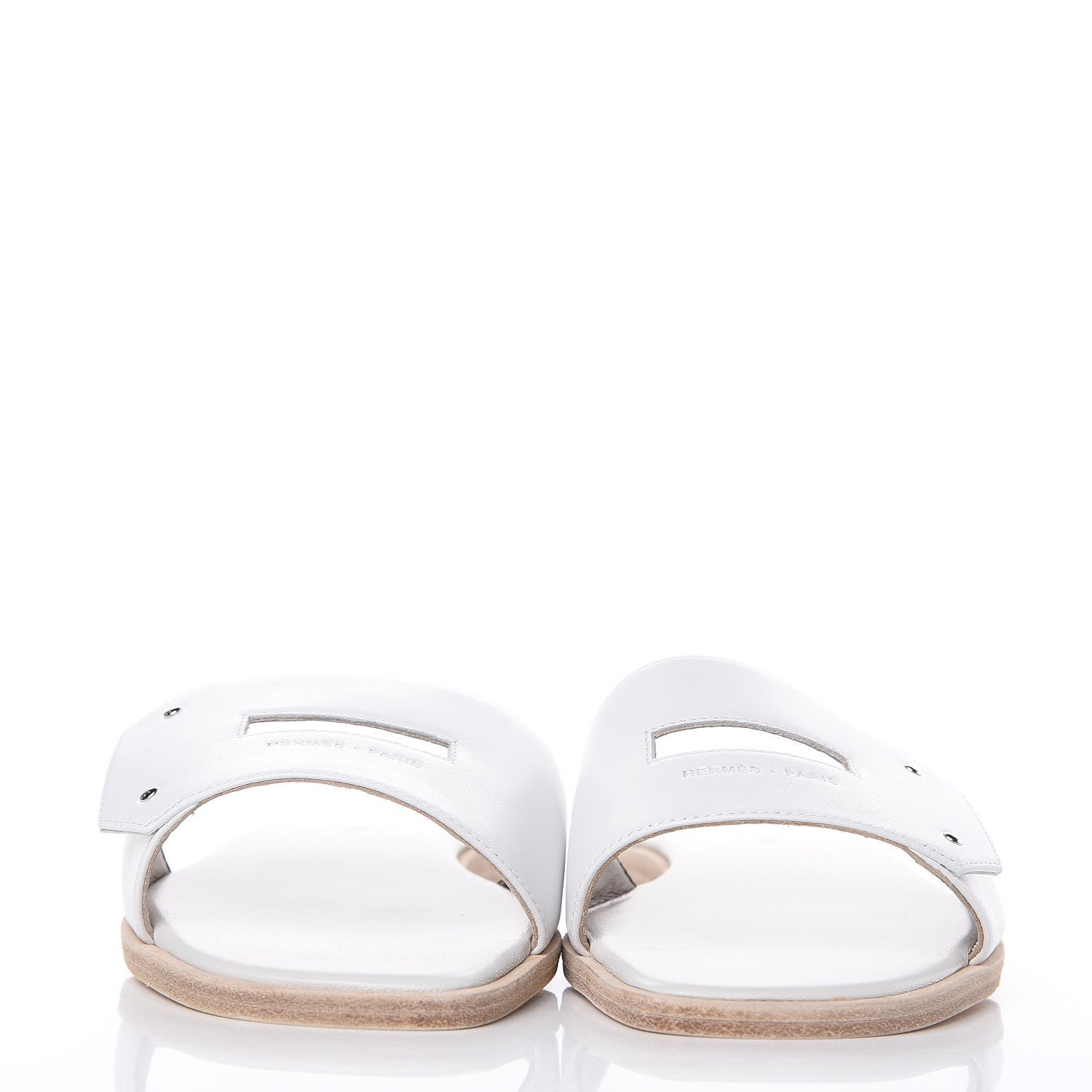 Hermes Calfskin View Sandals 36 White 2 of 9