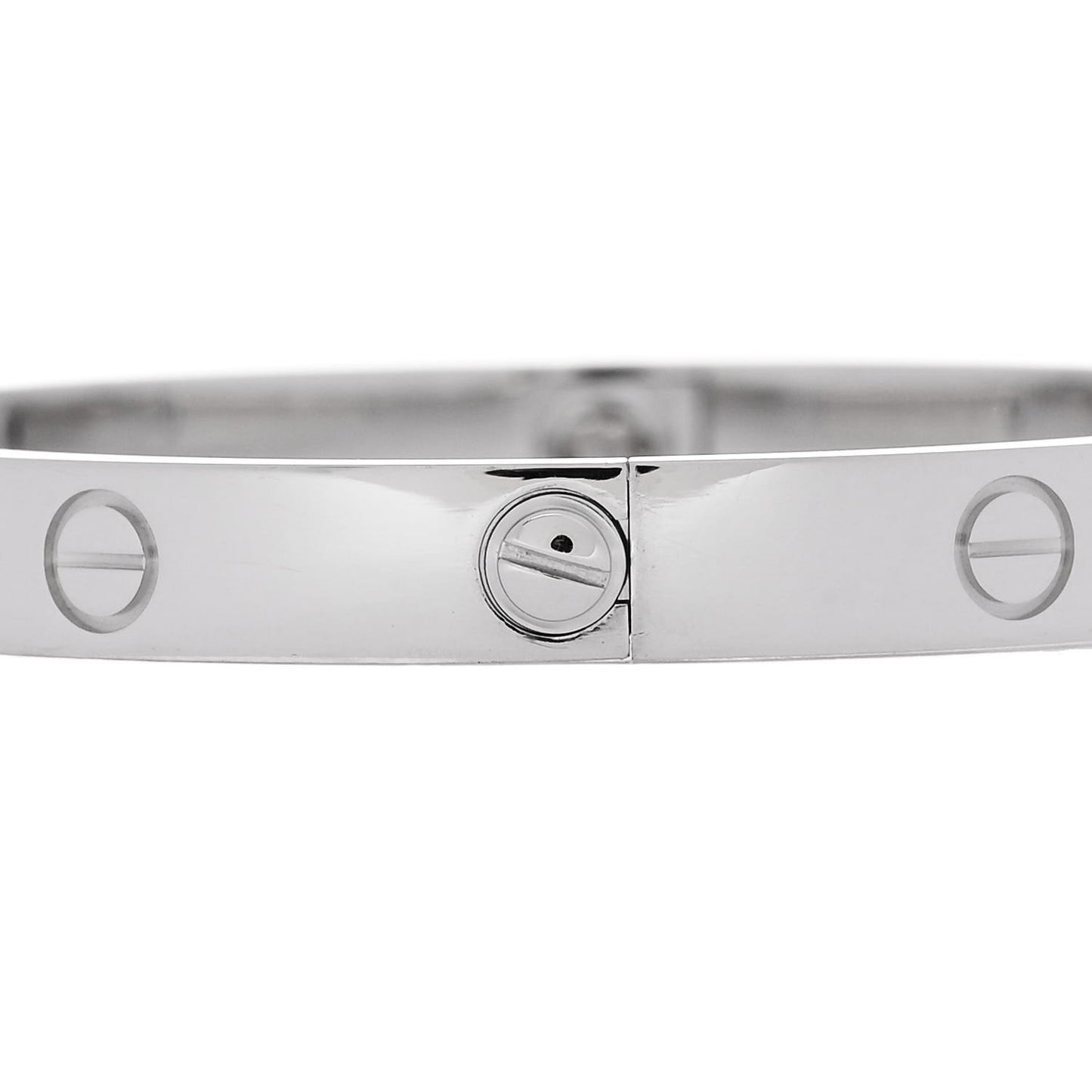 18K White Gold 4 Diamond Love Bracelet 17