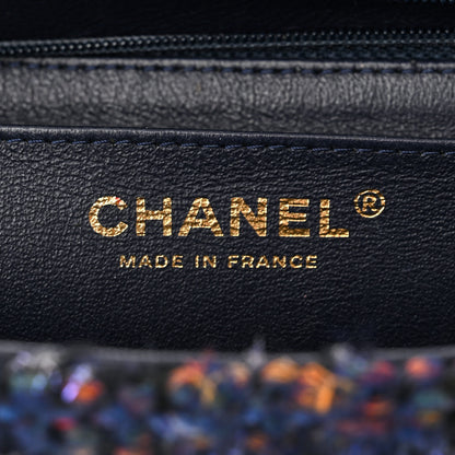 Chanel Tweed Medium Single Flap Navy Multicolor 6 of 11