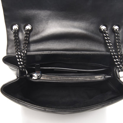 Saint Laurent Calfskin Y Quilted Monogram Small Loulou Chain Satchel Black 5 of 9